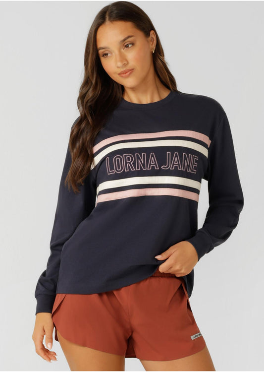 Lorna Jane Movement Long Sleeve T-Shirt - Platinum Navy