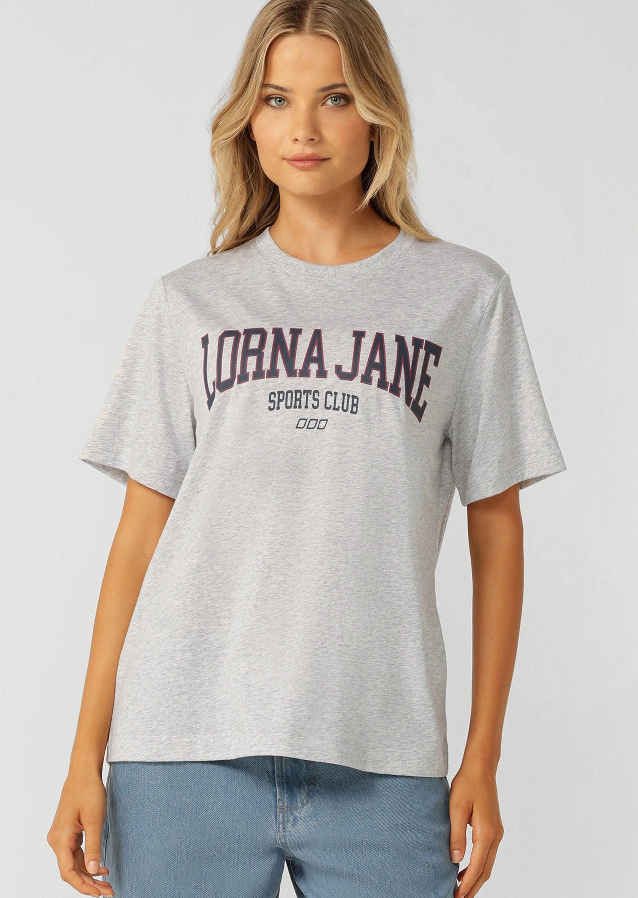 Lorna Jane Game Day Relaxed T-Shirt - Grey Marl