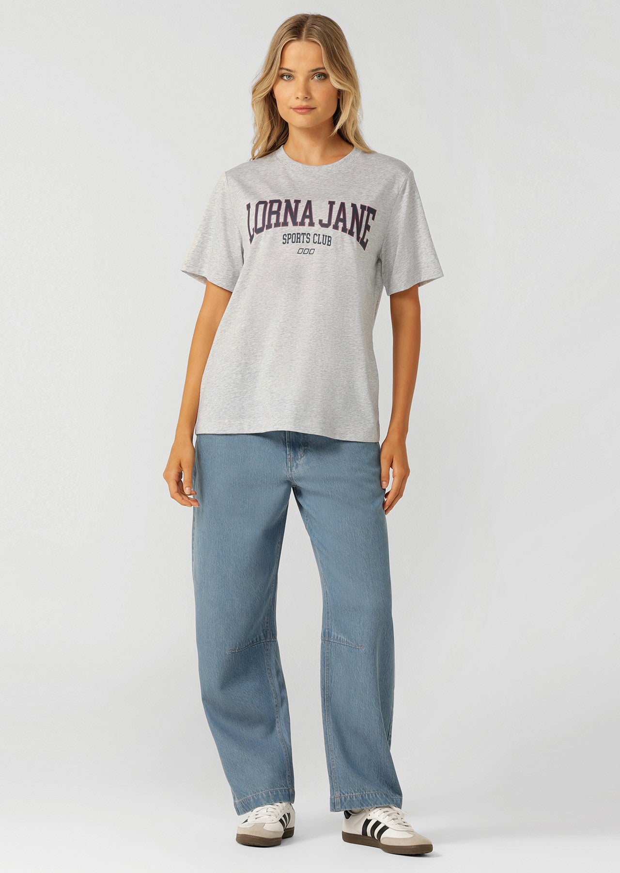 Lorna Jane Game Day Relaxed T-Shirt - Grey Marl