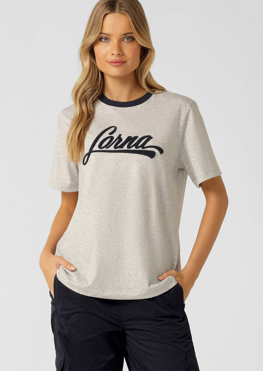 Lorna Jane Lorna Cheer Relaxed T-Shirt - Grey Marl
