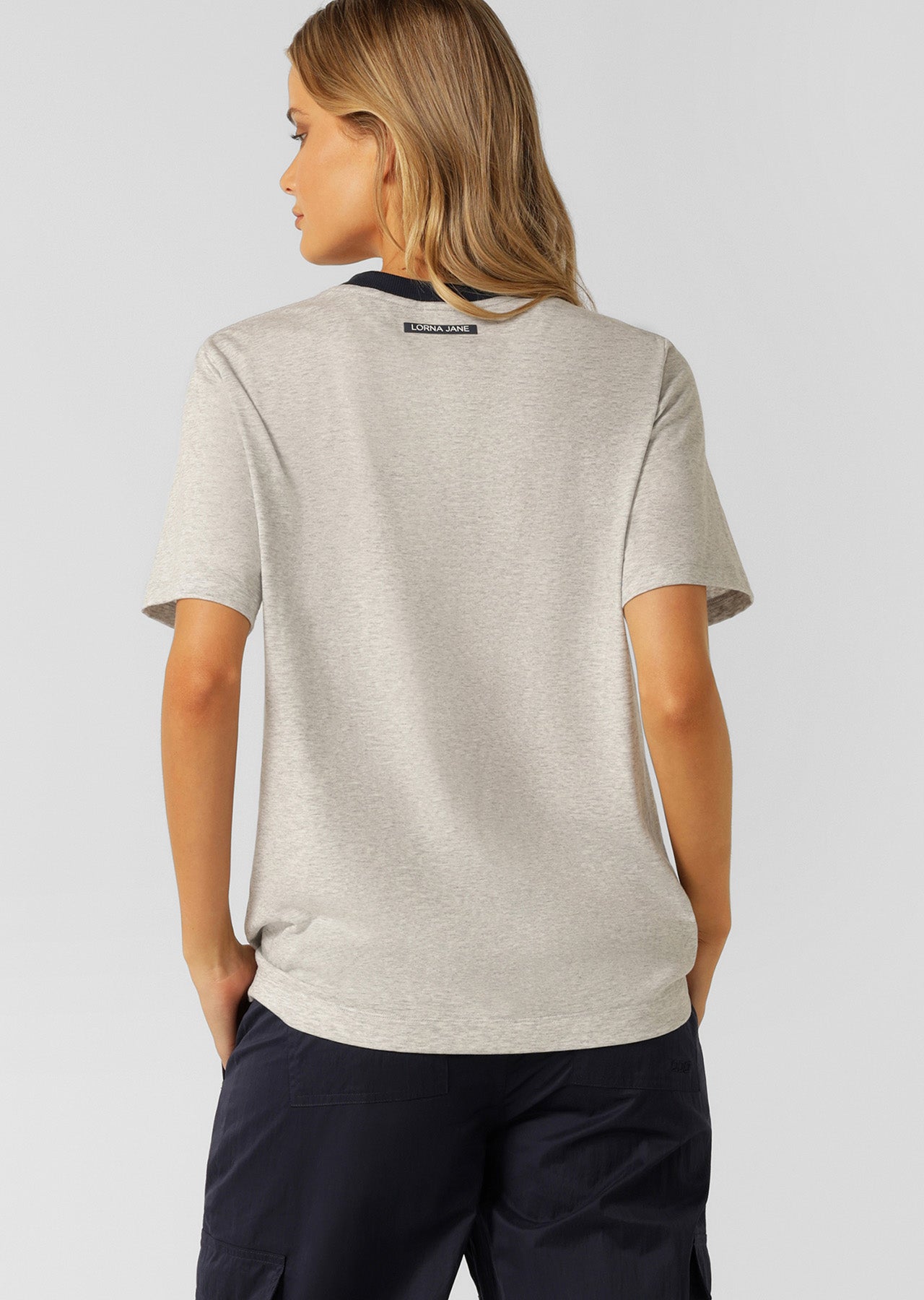 Lorna Jane Lorna Cheer Relaxed T-Shirt - Grey Marl