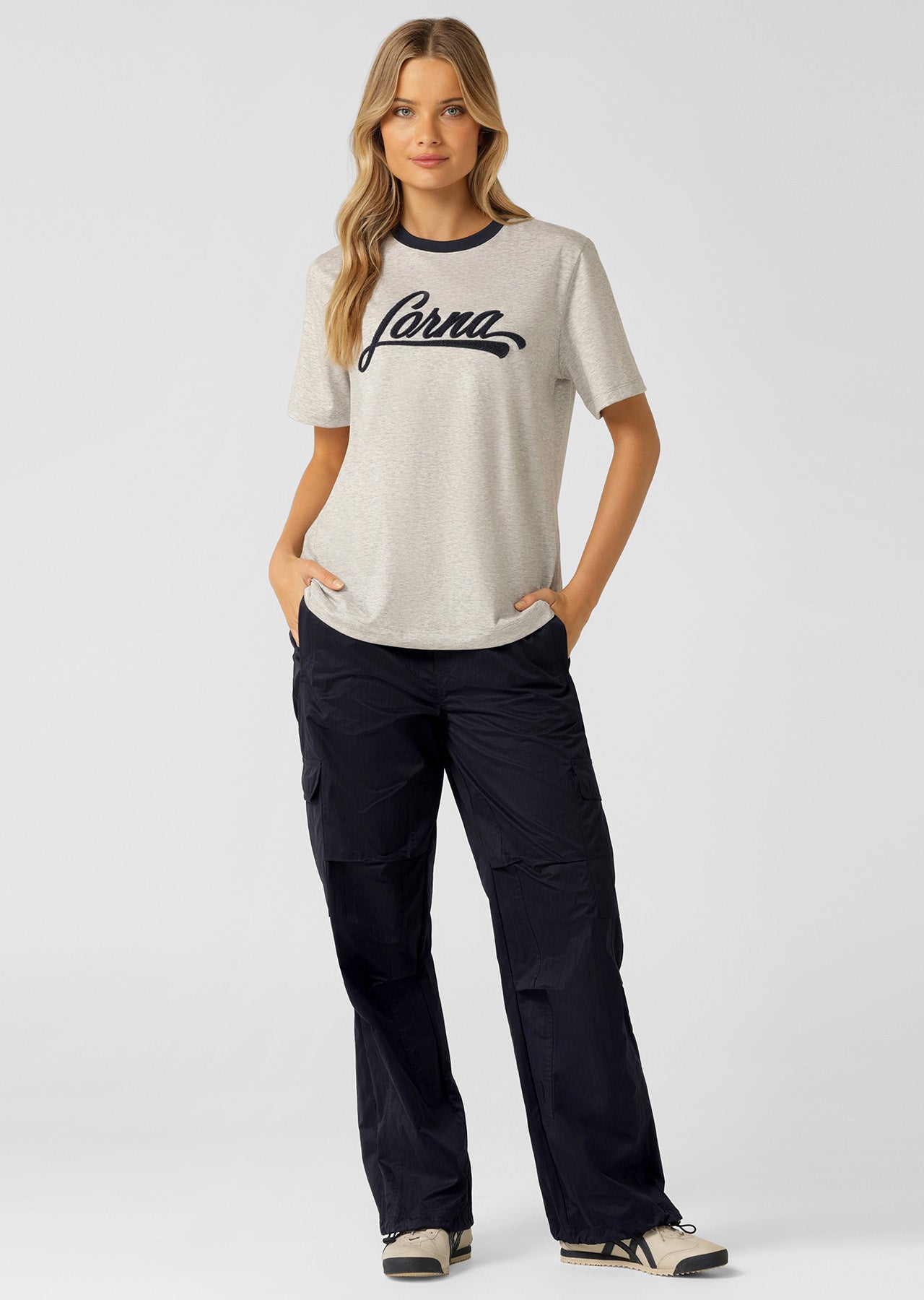 Lorna Jane Lorna Cheer Relaxed T-Shirt - Grey Marl