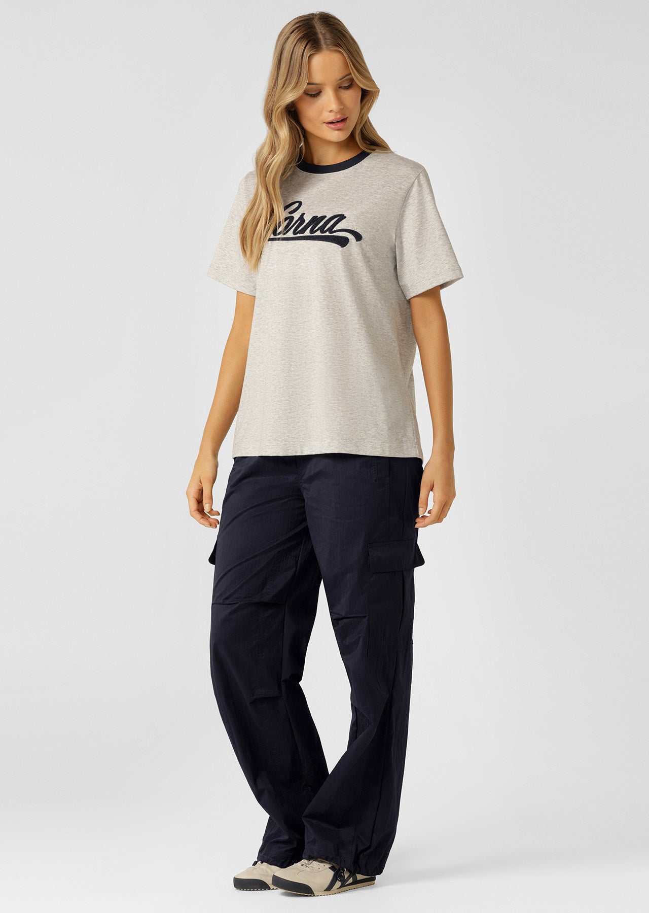 Lorna Jane Lorna Cheer Relaxed T-Shirt - Grey Marl