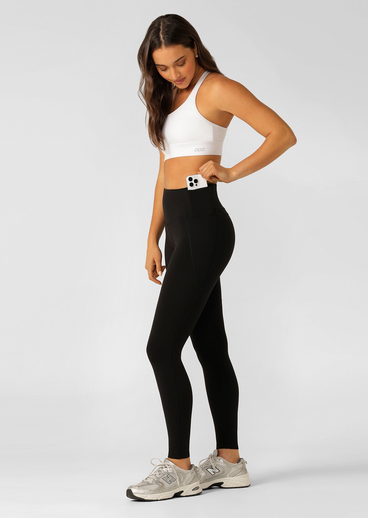 Lorna Jane Booty Lift And Support Pocket Full Length Leggings - Recycled Black