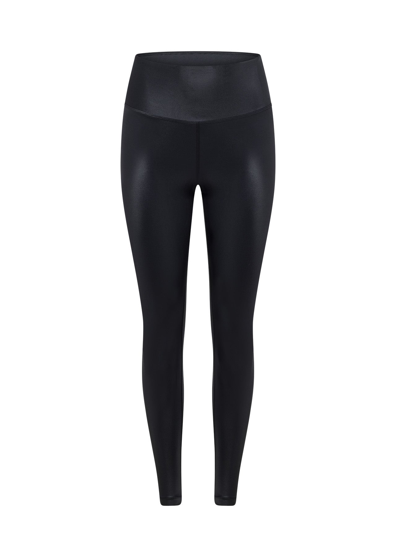 Lorna Jane Wet Look Ankle Biter Leggings - Black