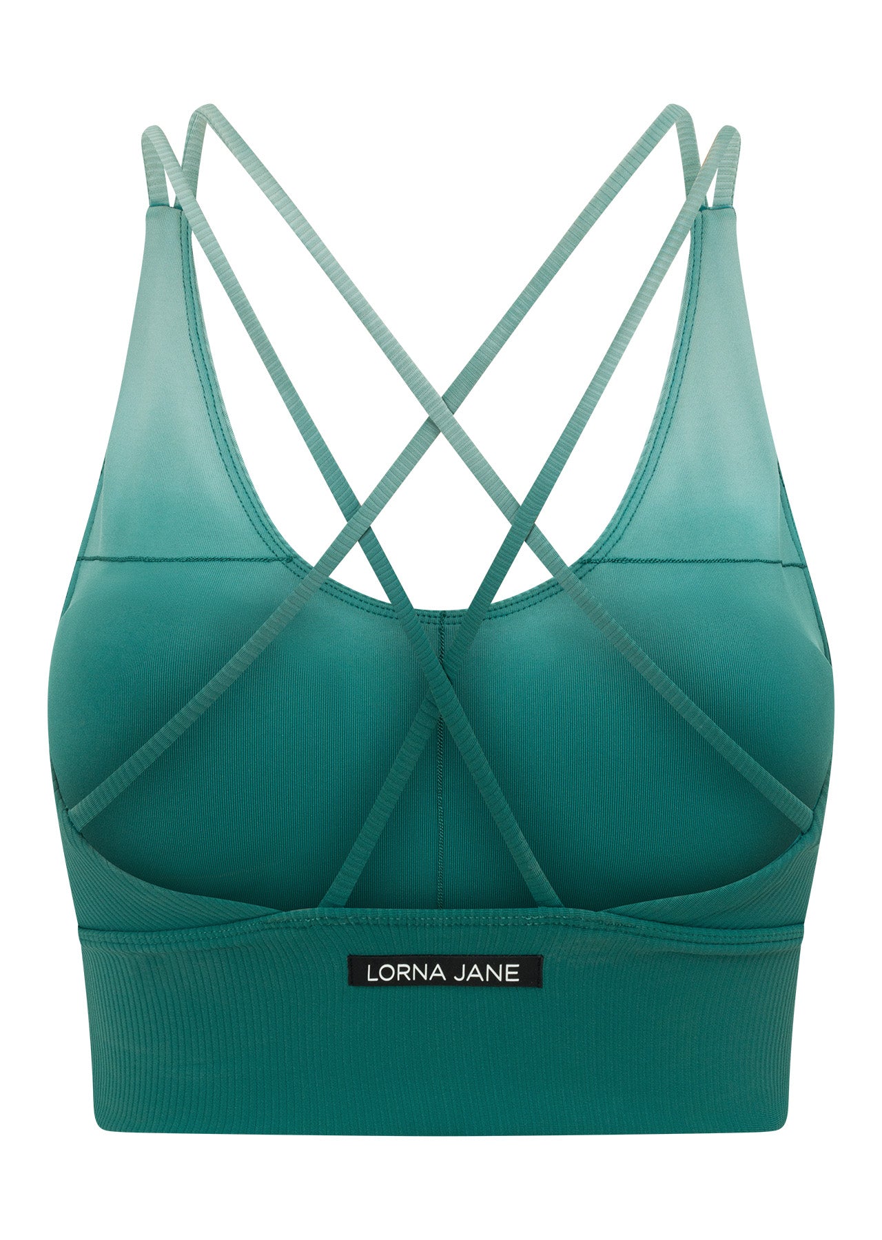 Lorna Jane Zen Again Ombre Longline Sports Bra - Moss Green Ombre