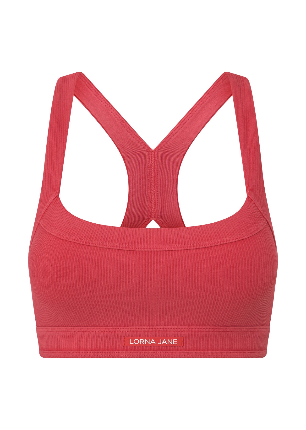 Lorna Jane Amplify Washed Rib Sports Bra - Washed Ginger