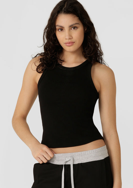 Lorna Jane LJ Basics Rib Tank - Black