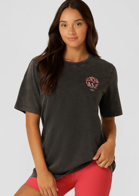 Lorna Jane Lorna Jane World Tour T-Shirt - Washed Black