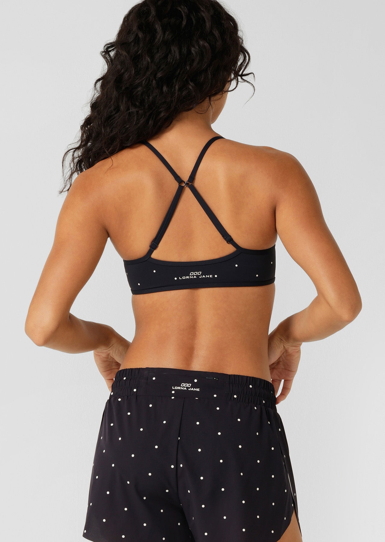 Lorna Jane Shine On All Day Sports Bra - Polka Dot Print