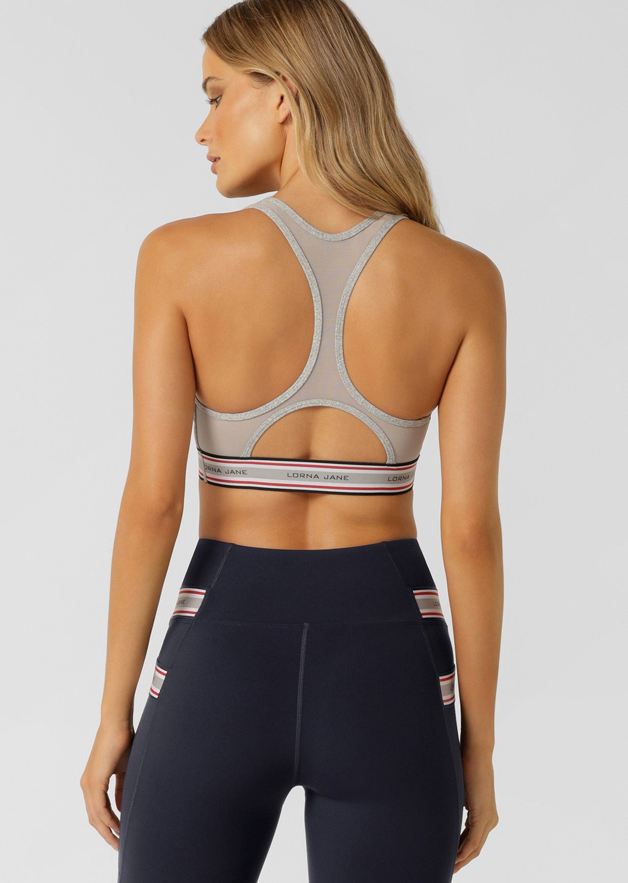 Lorna Jane Power Moves High Support Sports Bra - Grey Marl