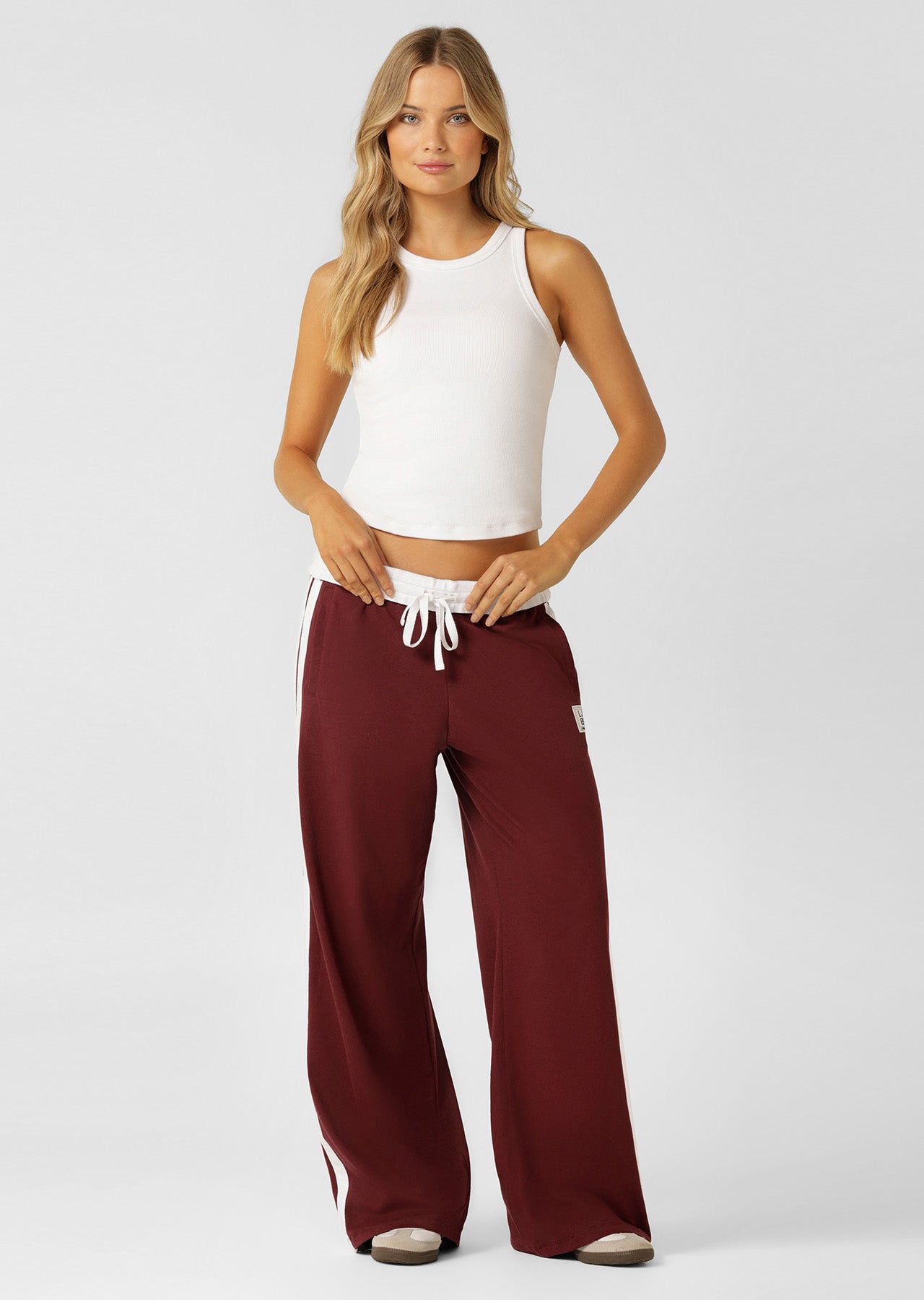 Lorna Jane Dance Pants - Plum Red