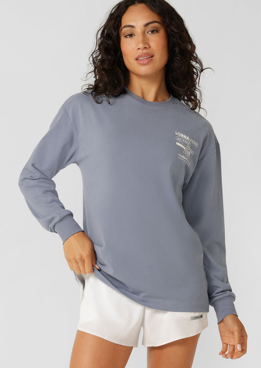 Lorna Jane Momentum Plush Long Sleeve T-Shirt - Gravity Grey