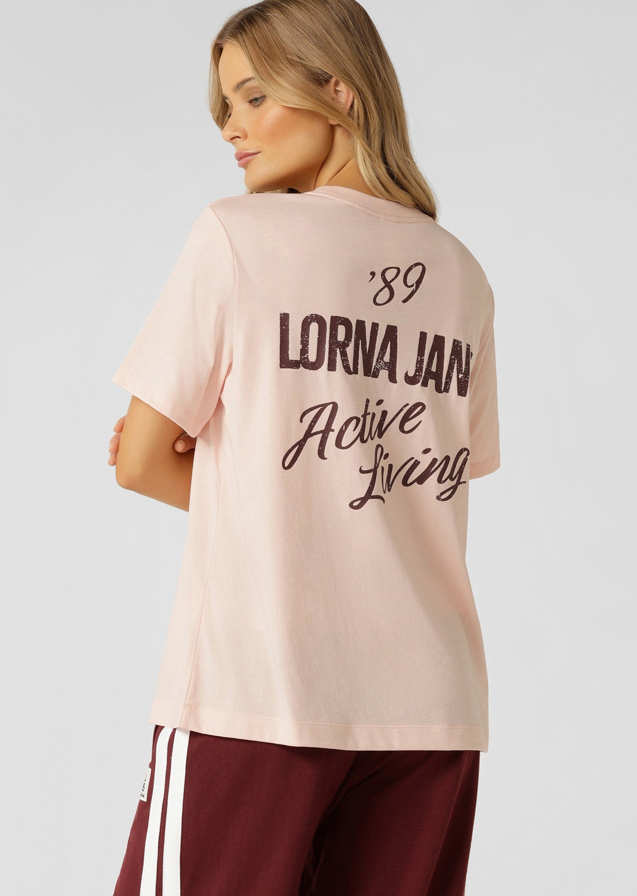 Lorna Jane LJ Active Living Relaxed T-shirt - Soft Ballerina
