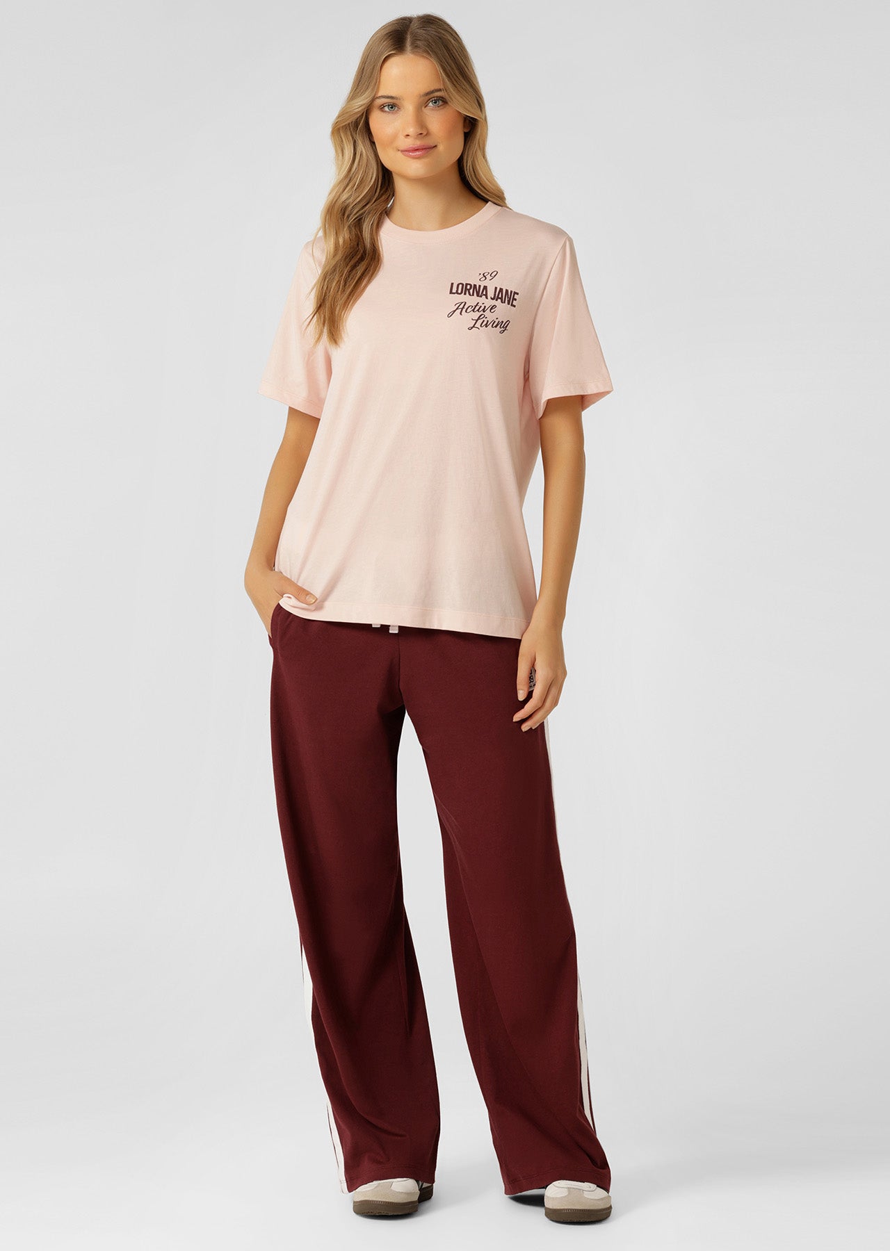 Lorna Jane LJ Active Living Relaxed T-shirt - Soft Ballerina