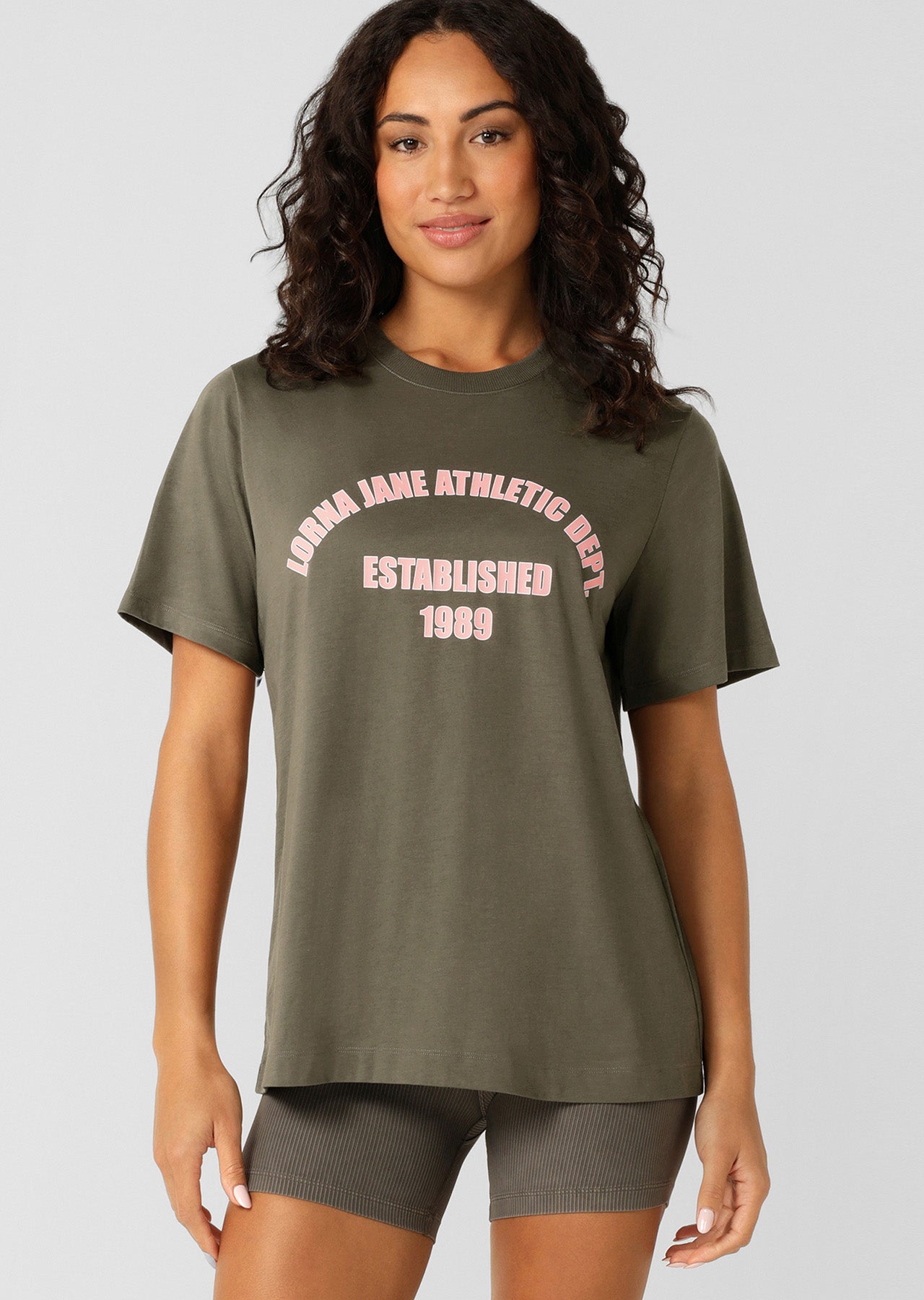 Lorna Jane Vital Relaxed T-shirt - Khaki Haze