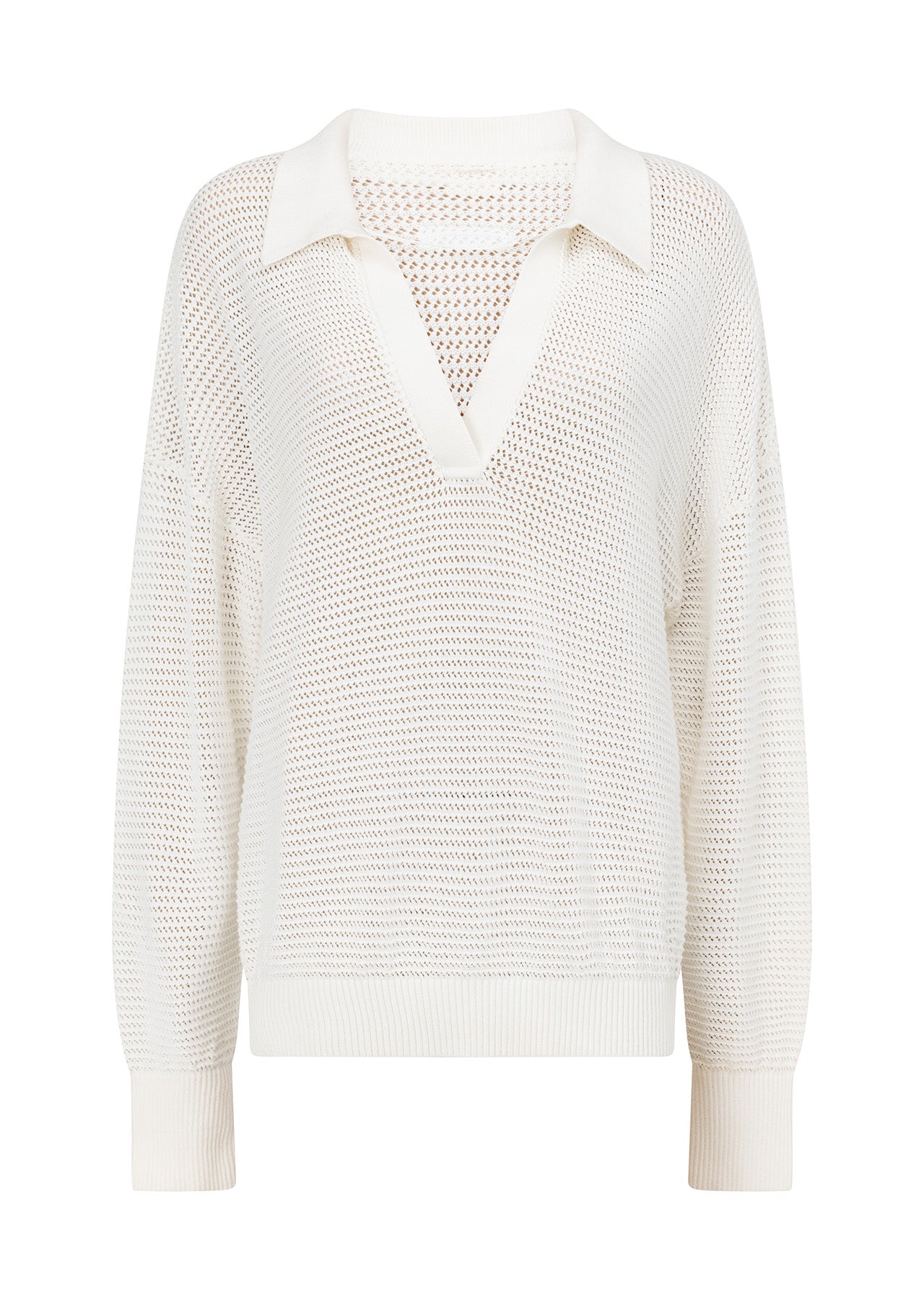 Lorna Jane Bay Open Weave Sweat - Porcelain