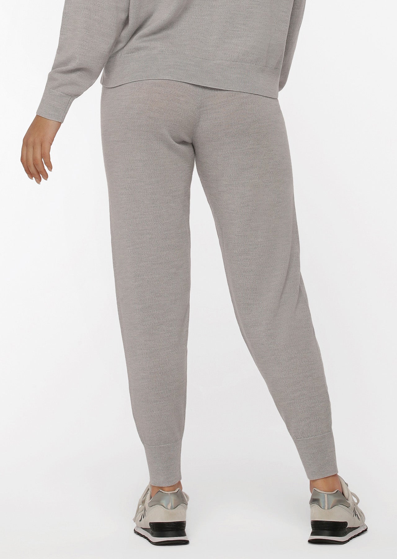 Lorna Jane Wellness Wool Trackpant - Light Grey Marl