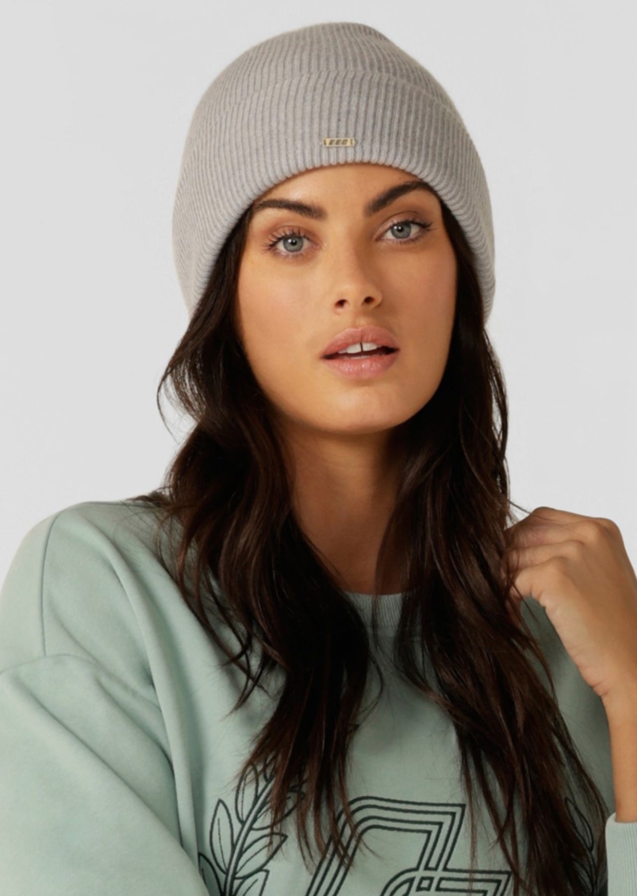 Lorna Jane Wellness Beanie - Light Grey Marl