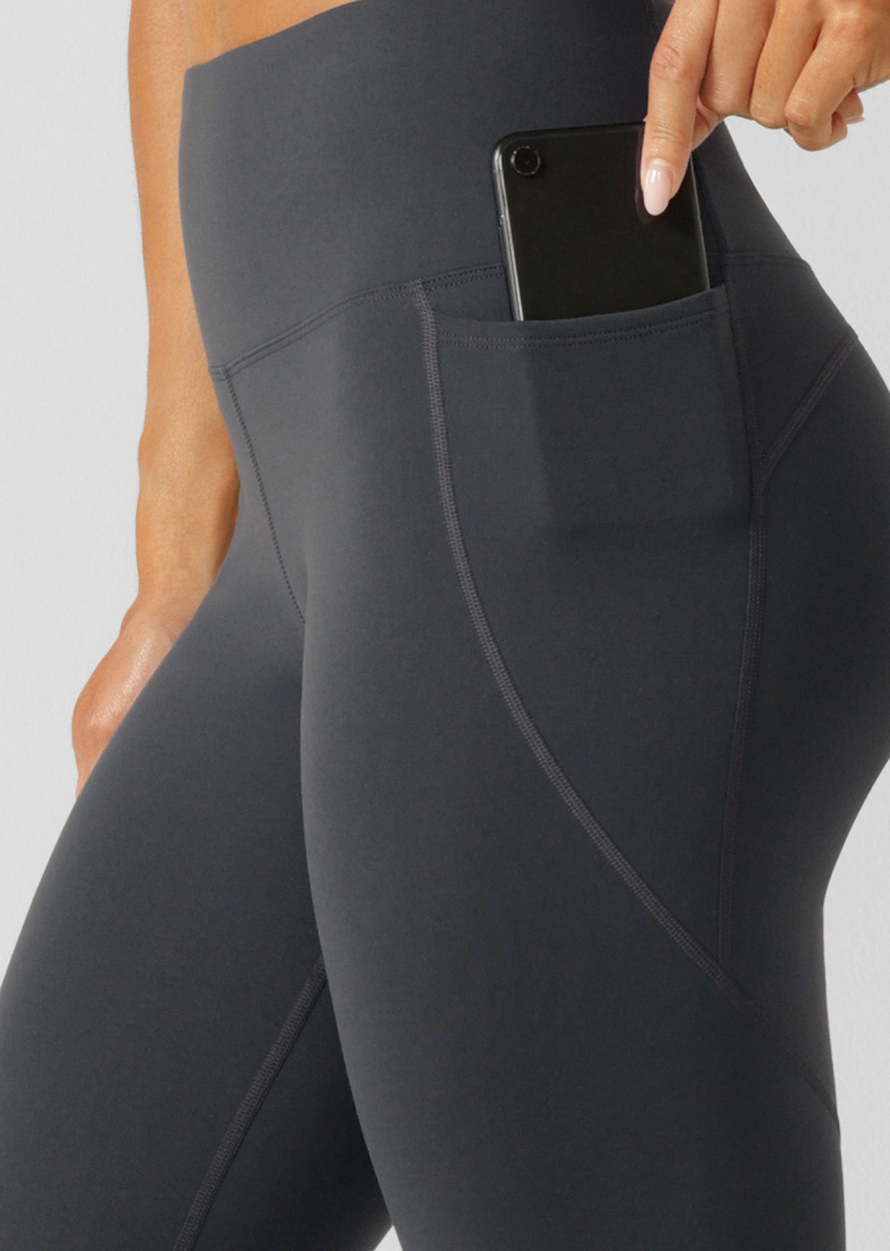 Lorna Jane Amy Winter Thermal Phone Pocket Leggings - Titanium