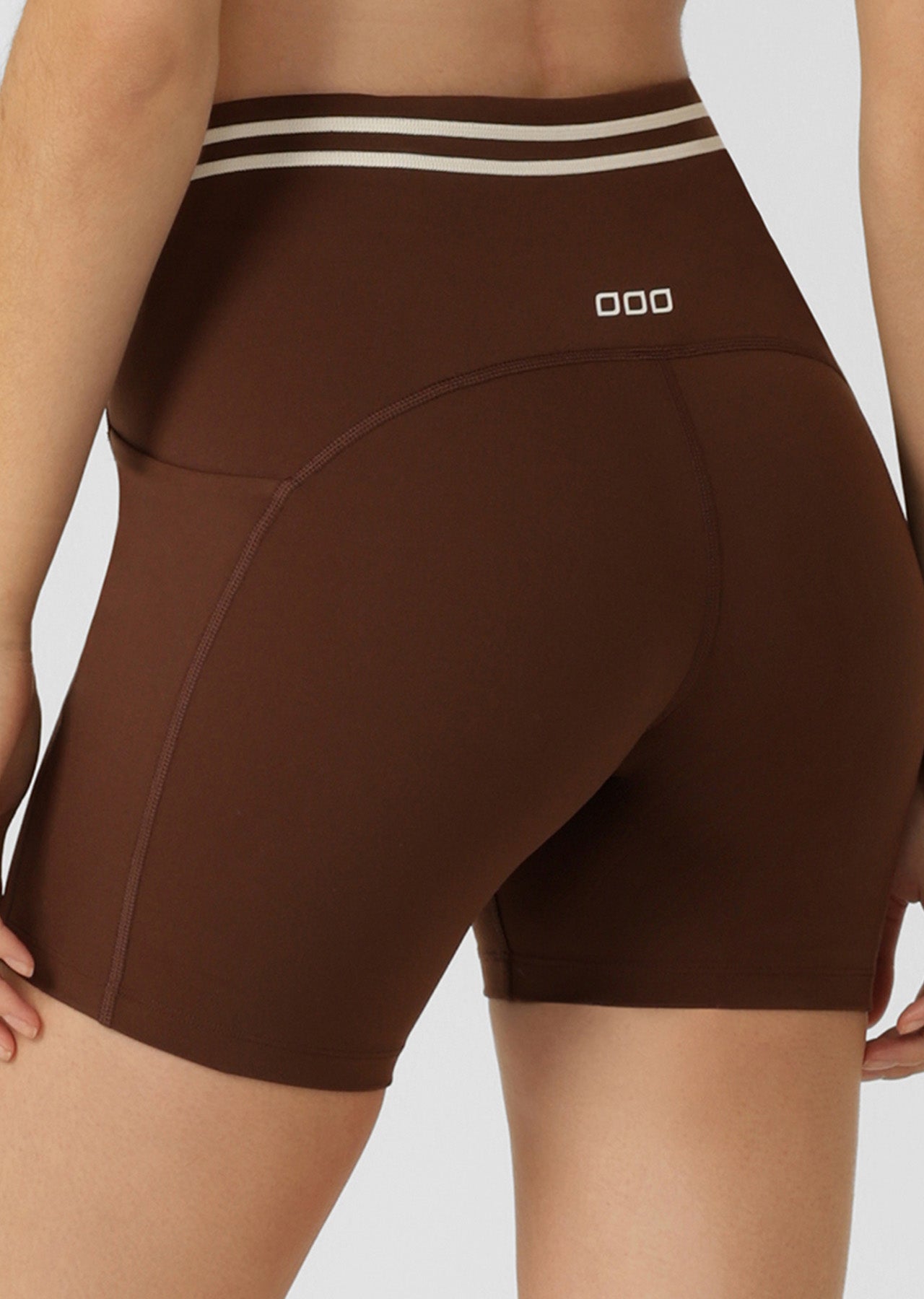 Lorna Jane Stash It All 3 Pocket 14cm Bike Shorts - Espresso