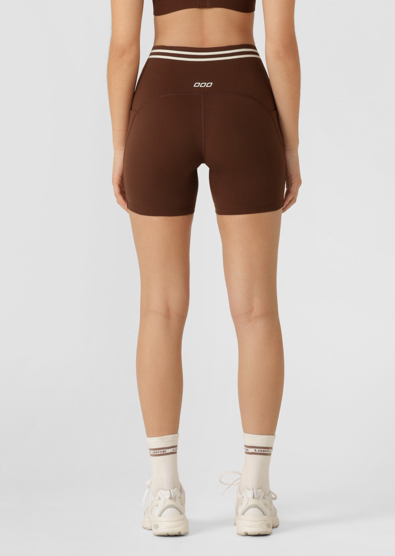 Lorna Jane Stash It All 3 Pocket 14cm Bike Shorts - Espresso
