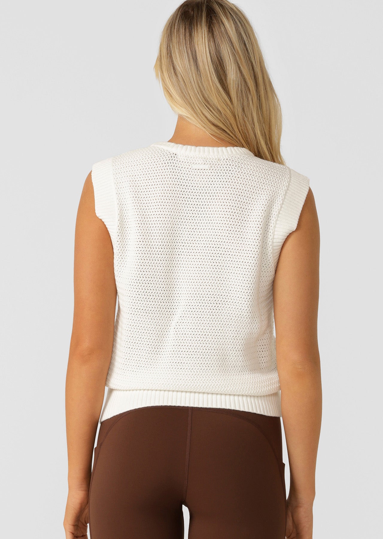 Lorna Jane Best Dressed Sleeveless Knit - Cream