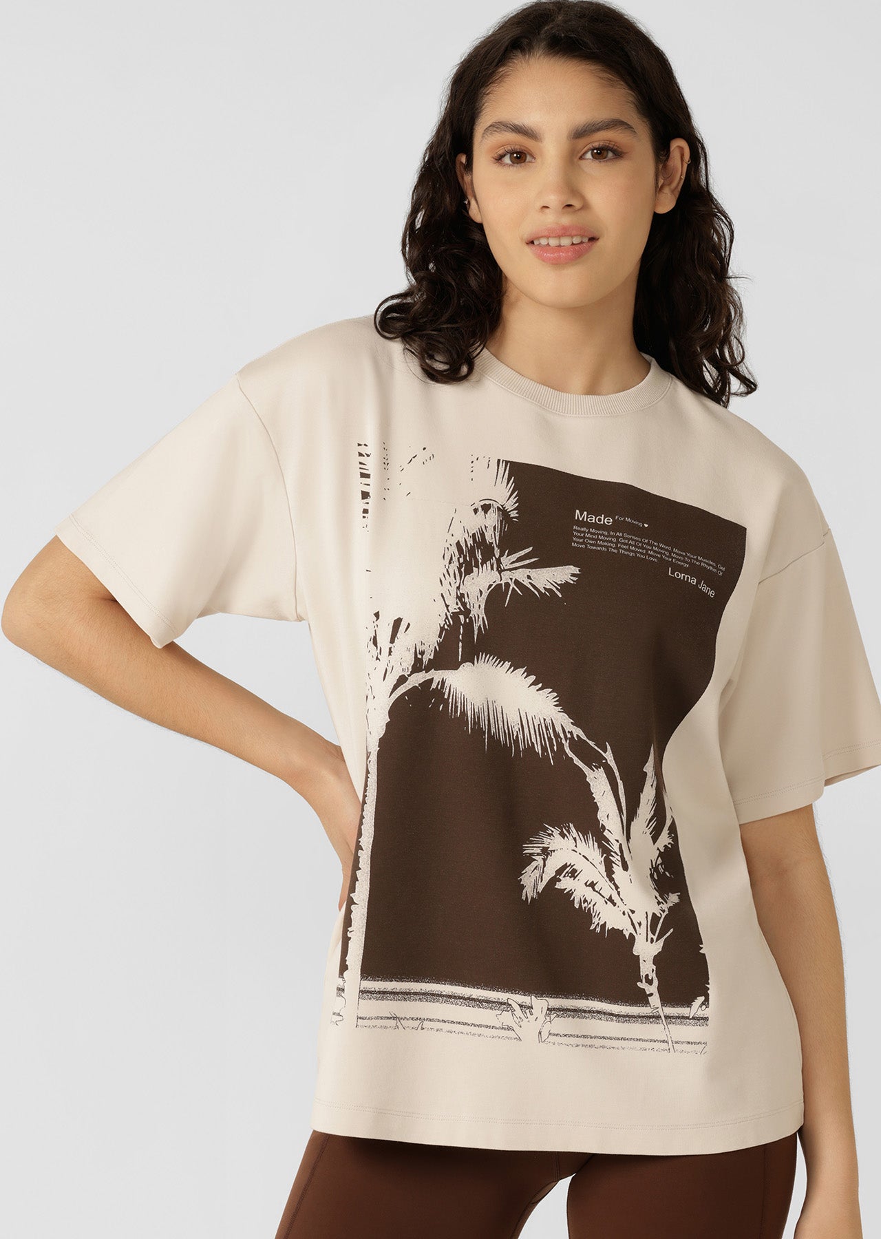 Lorna Jane Mirage Boyfriend T-Shirt - Ivory