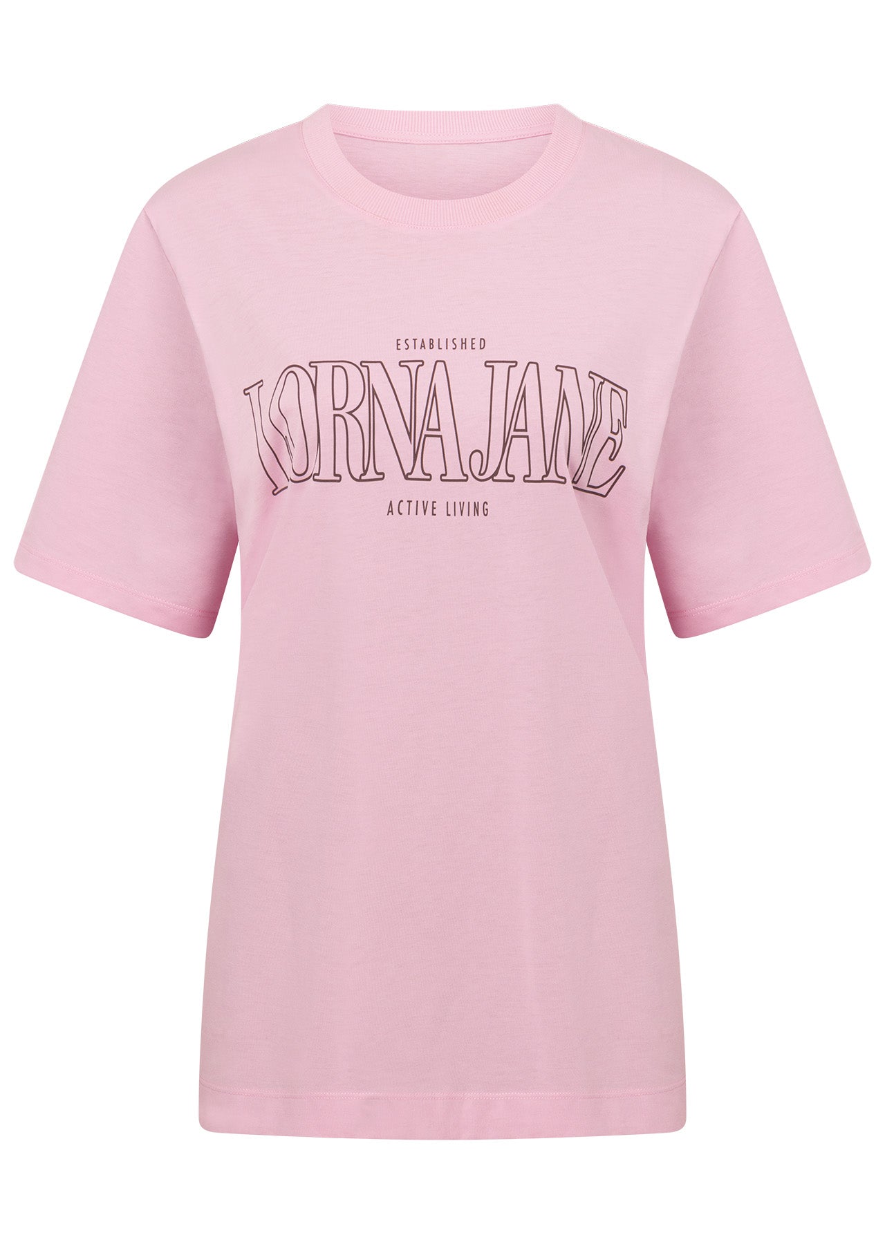 Lorna Jane Active Living Weekender Relaxed T-Shirt - Sweet Pink