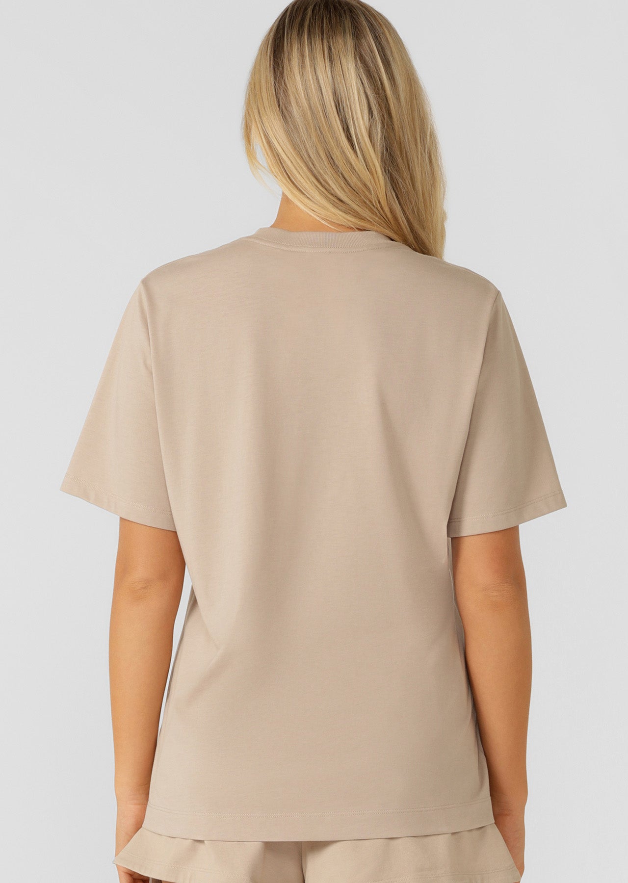 Lorna Jane Ultimate Weekender Relaxed T-Shirt - Latte