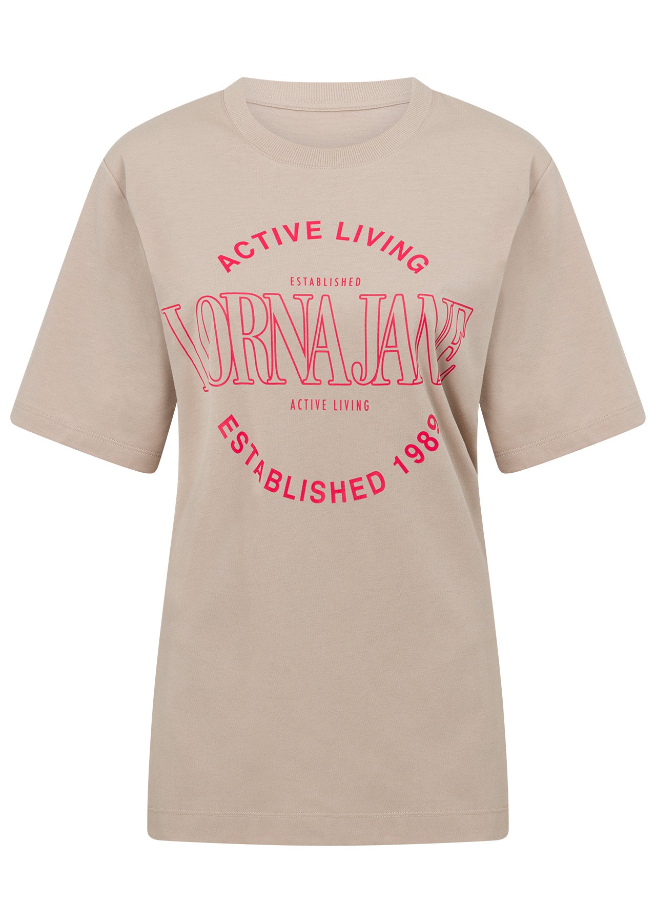 Lorna Jane Ultimate Weekender Relaxed T-Shirt - Latte