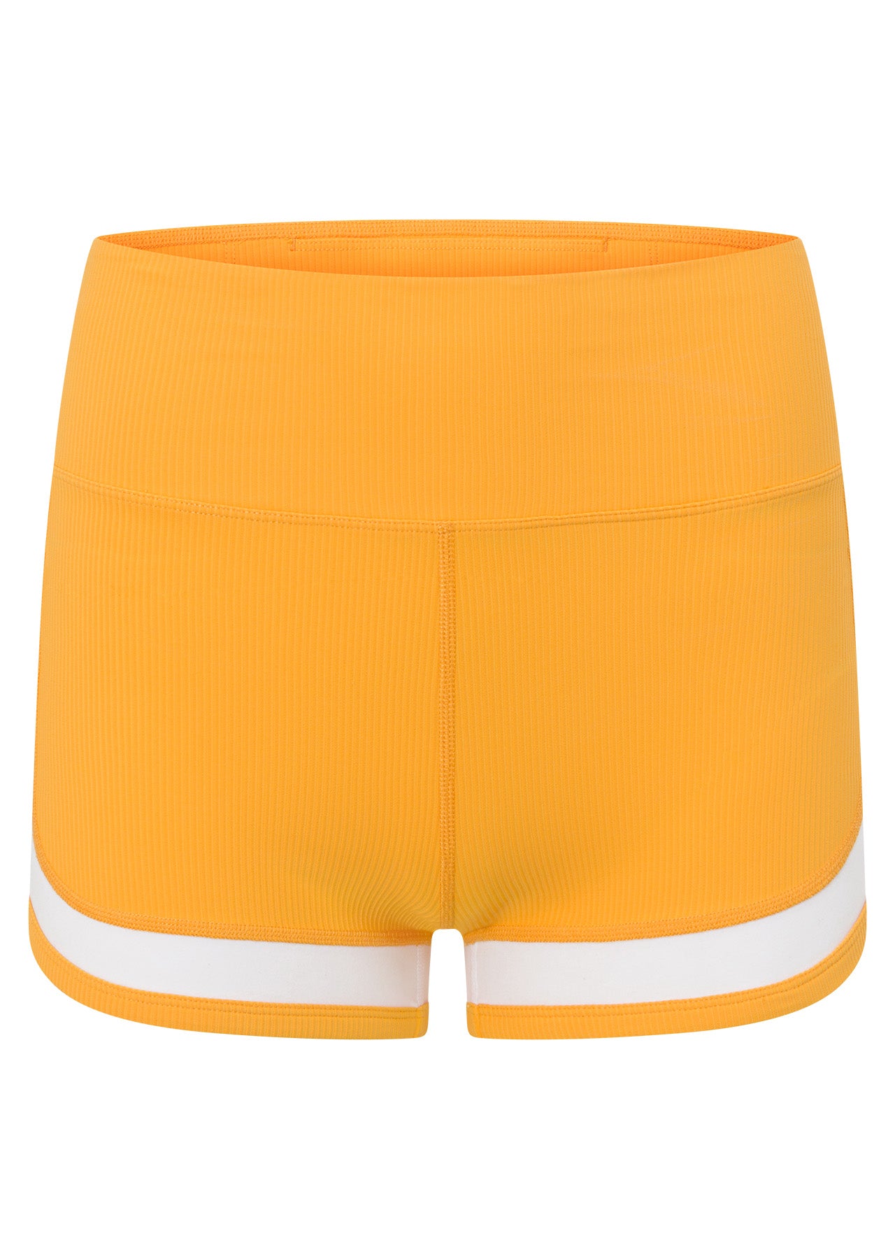 Lorna Jane Camp Cove Cheeky Rib Bike Shorts - Mango