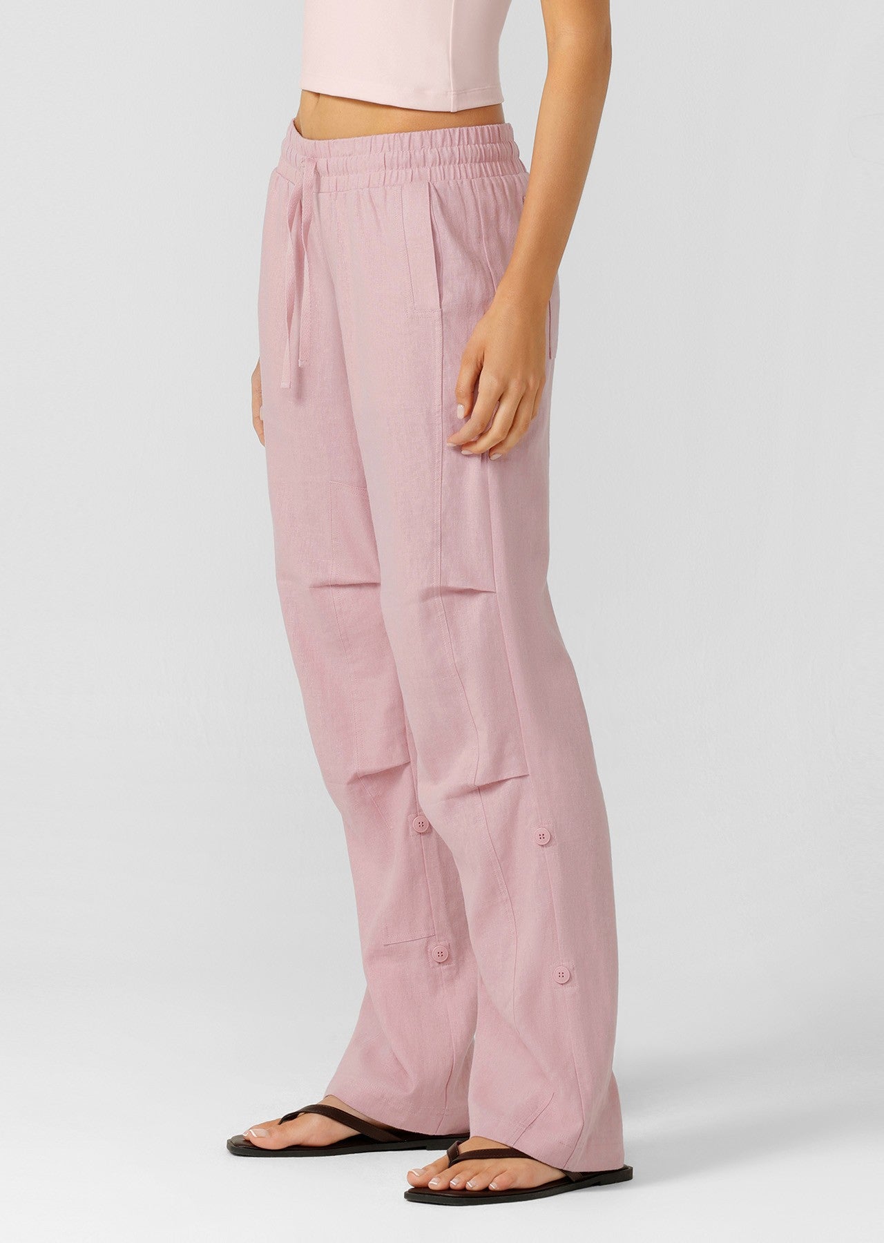 Lorna Jane Linen Flashdance Pants - Dusty Rose