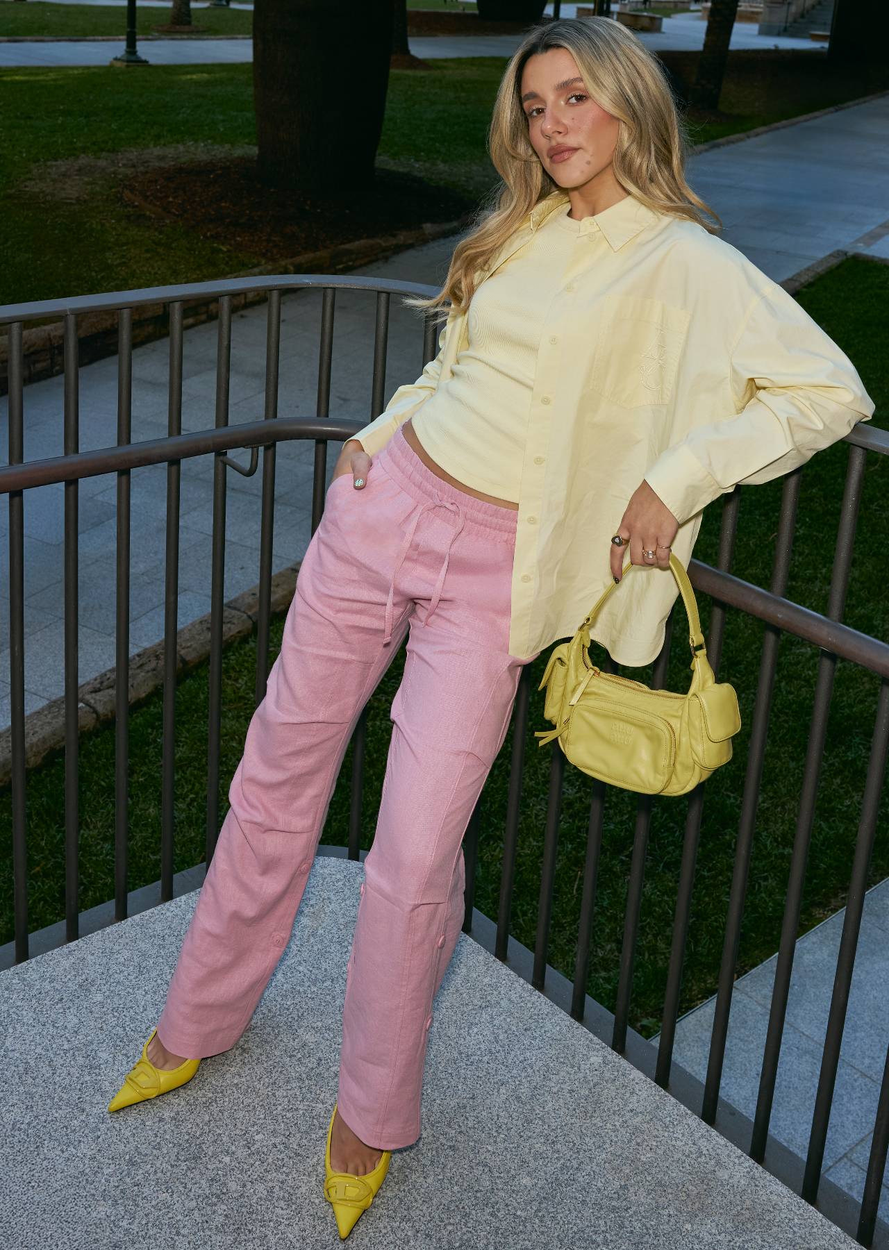 Lorna Jane Linen Flashdance Pants - Dusty Rose