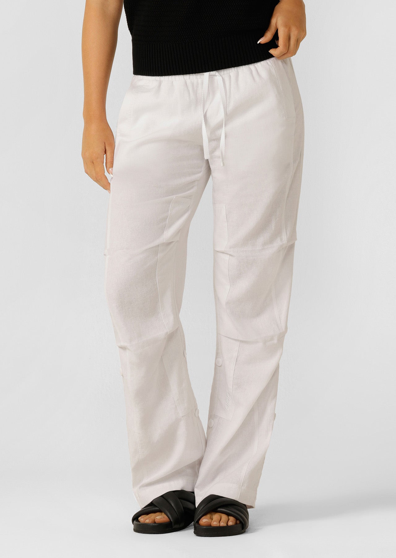 Lorna Jane Linen Flashdance Pants - White