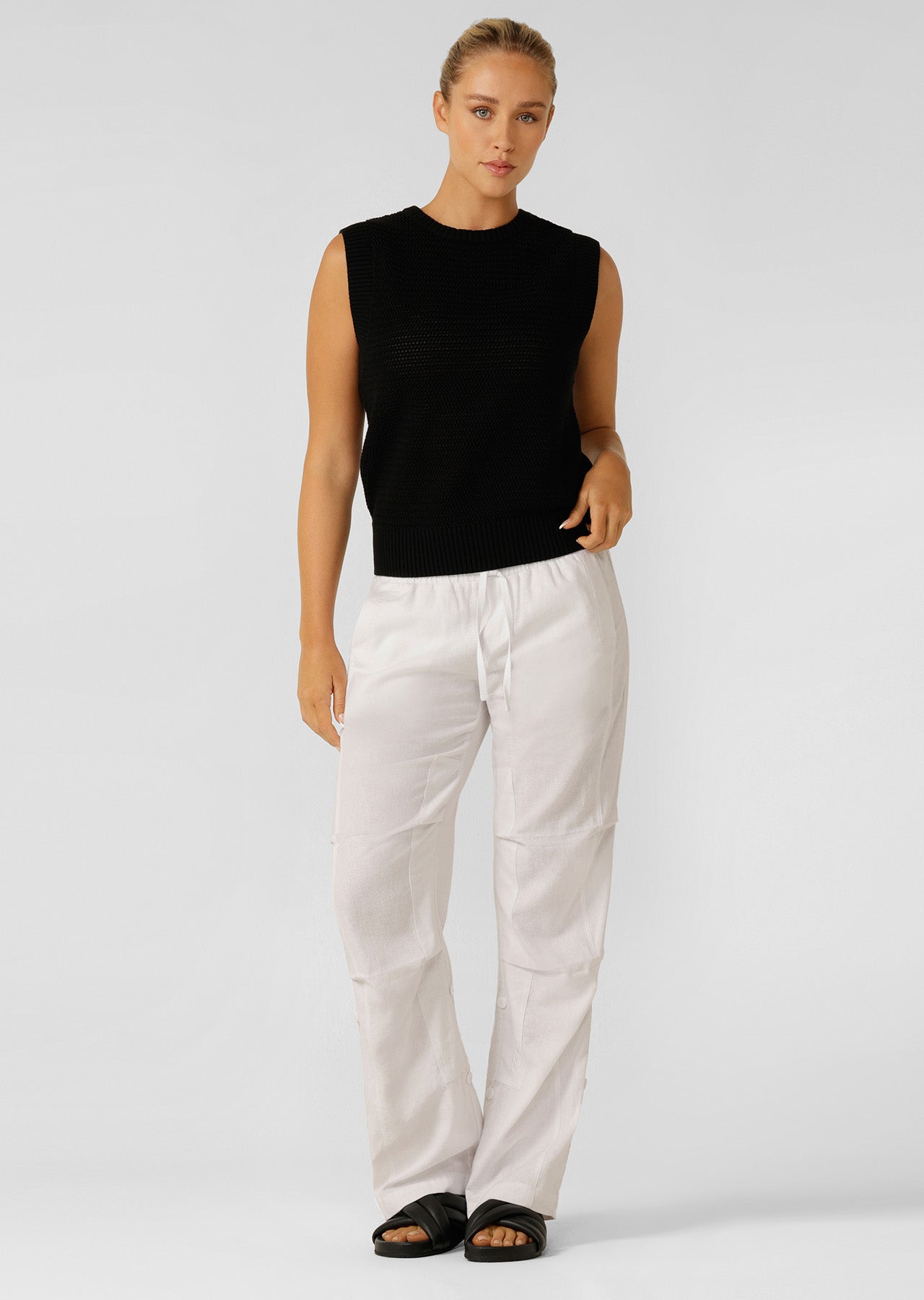 Lorna Jane Linen Flashdance Pants - White