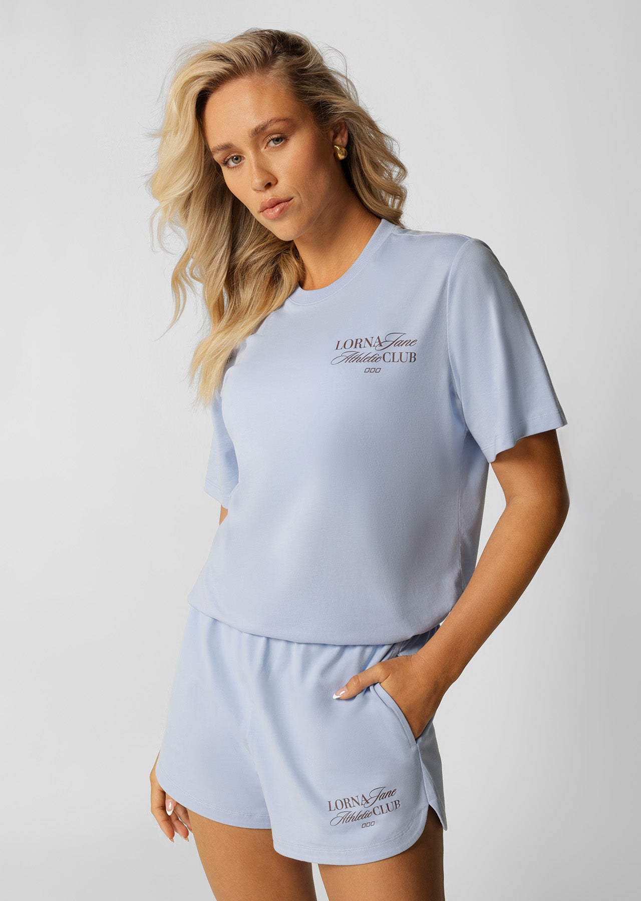 Lorna Jane Athletic Club Relaxed Shorts - Oxford Blue