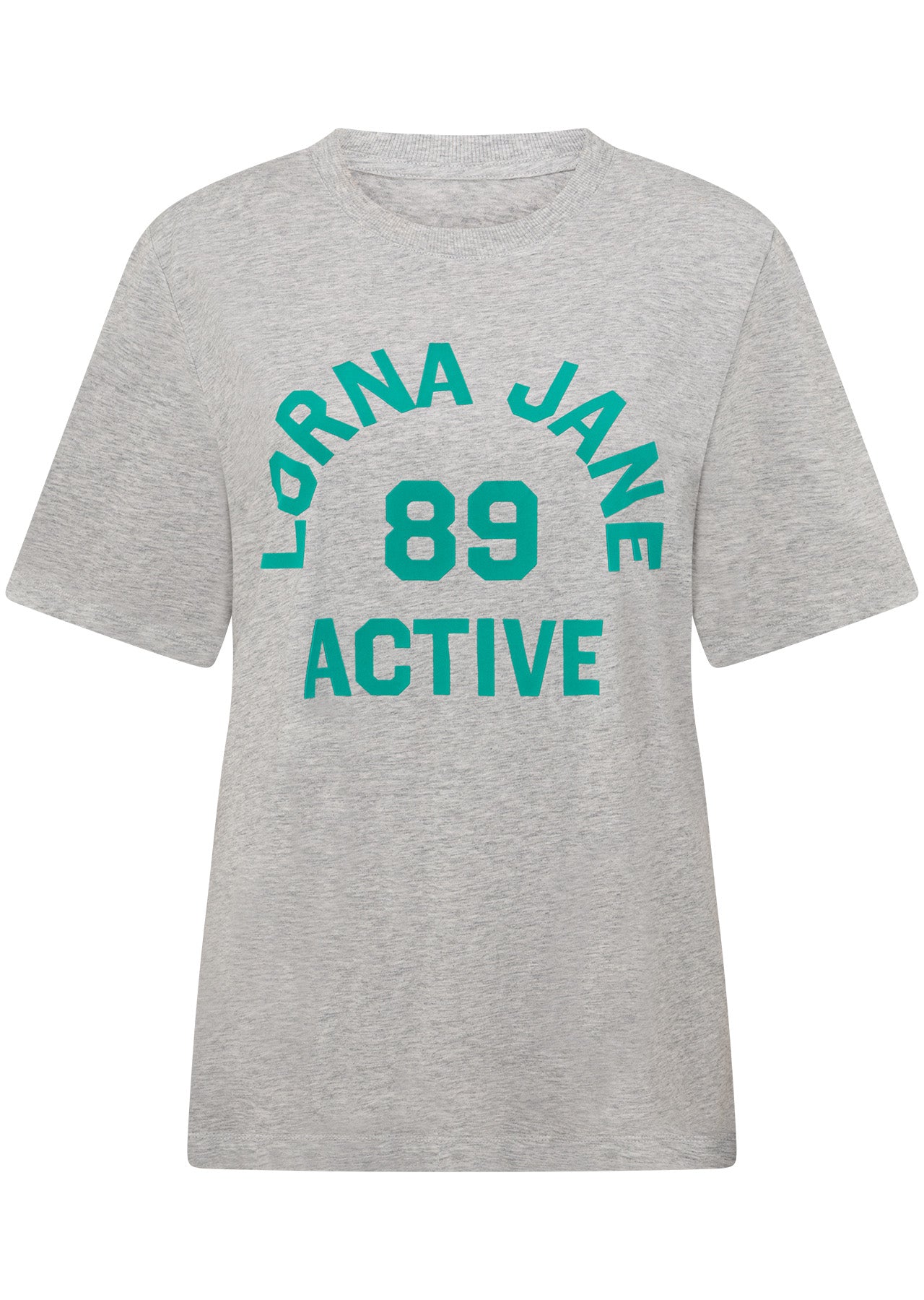Lorna Jane Throwback Relaxed T-Shirt - Grey Marl
