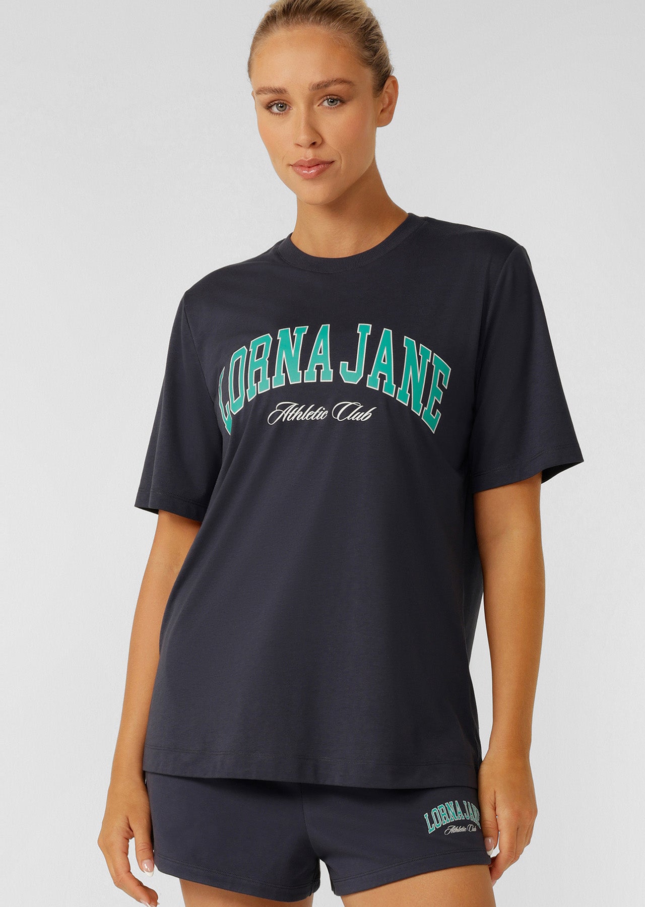 Lorna Jane Original Sport Relaxed T-shirt - Platinum Navy