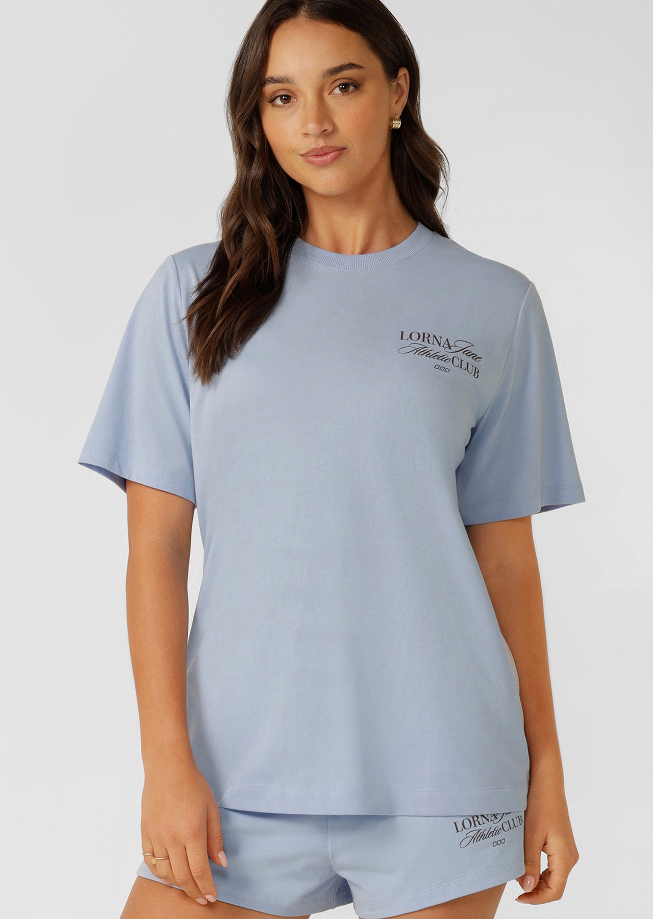 Lorna Jane Athletic Club Relaxed T-shirt - Oxford Blue