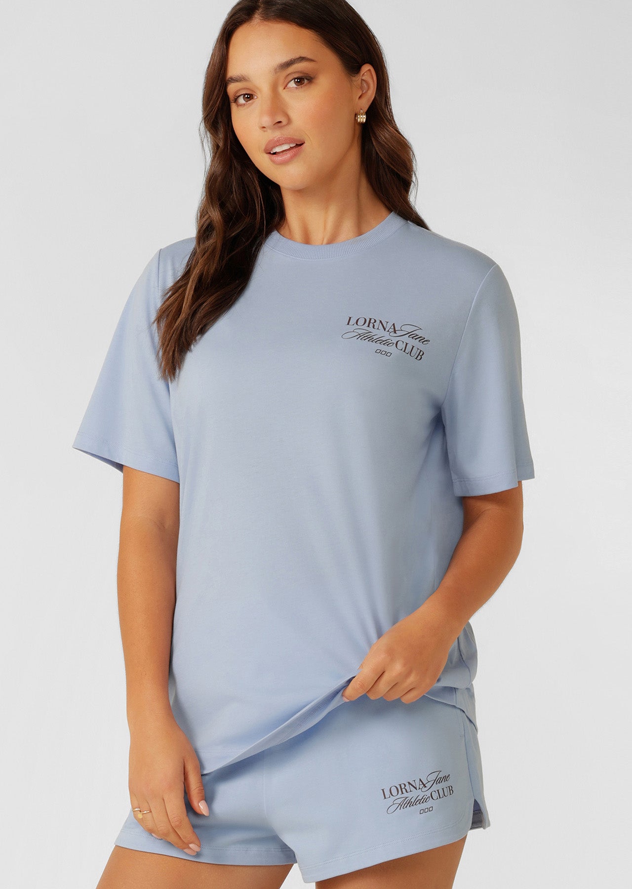 Lorna Jane Athletic Club Relaxed T-shirt - Oxford Blue