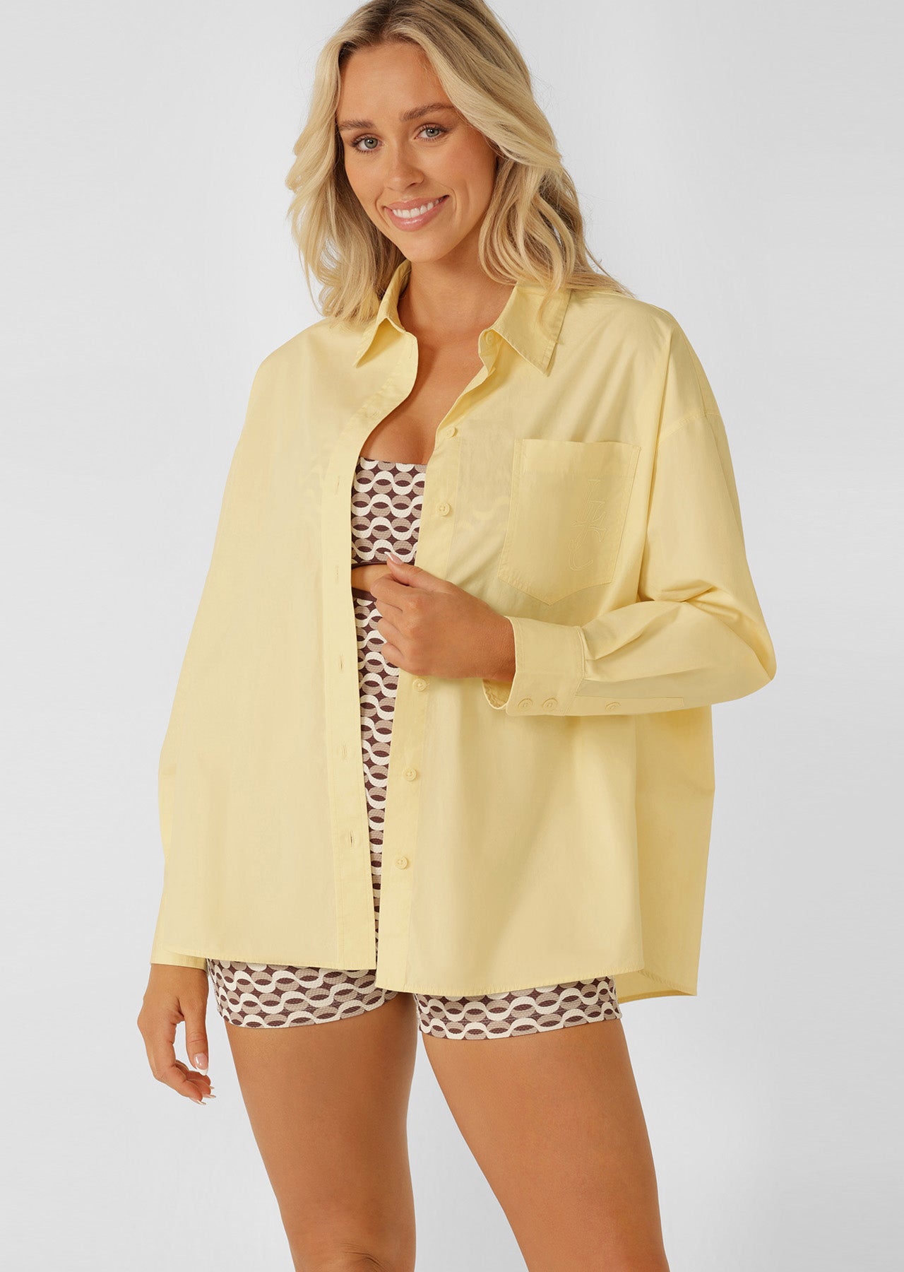 Lorna Jane Foundation Long Sleeve Shirt - Lemon Cream
