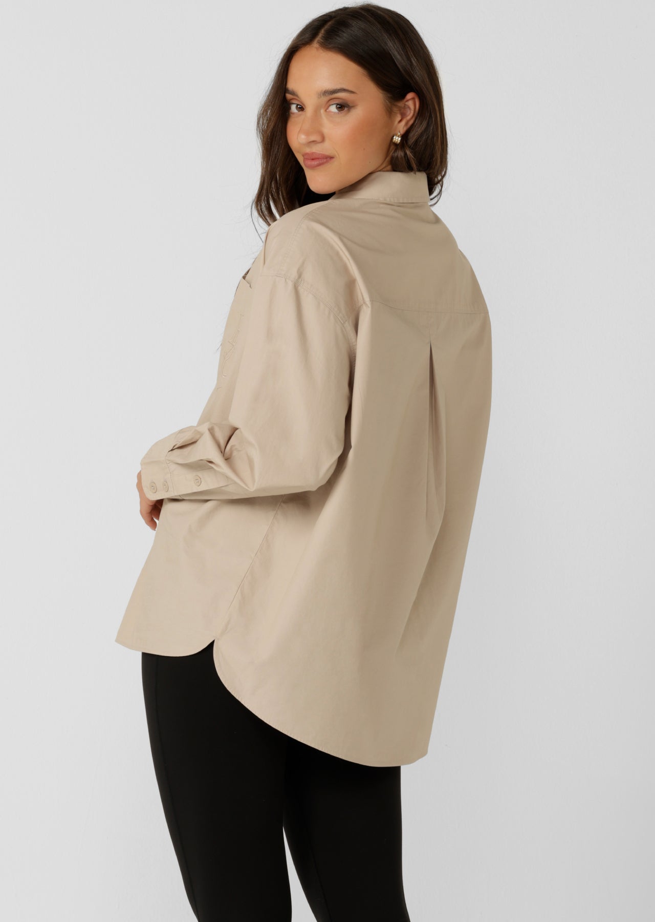 Lorna Jane Foundation Long Sleeve Shirt - Latte