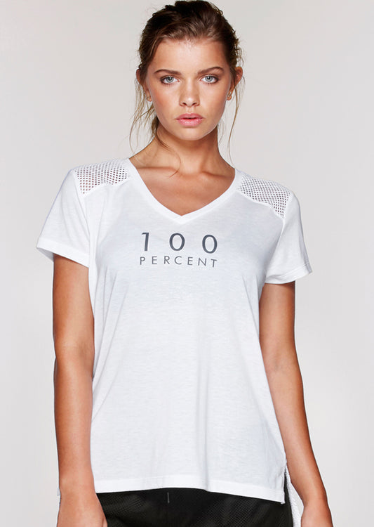 Lorna Jane 100% T-Shirt - White