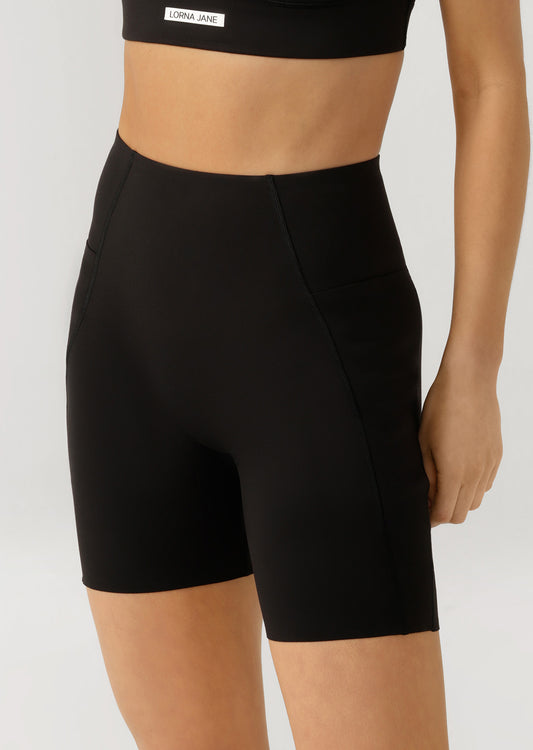 Lorna Jane Sculpt and Support No Ride Bike Shorts - Black