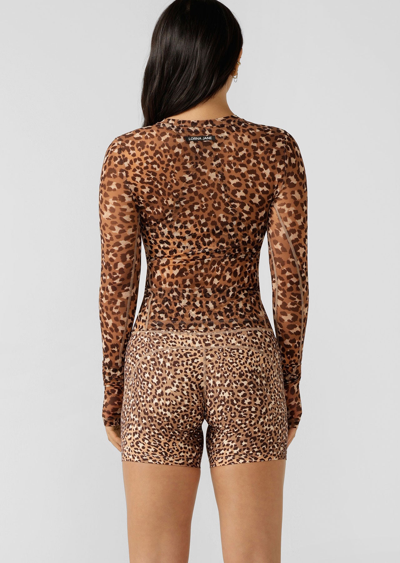 Lorna Jane Wild Side Mesh Long Sleeve Top - Wild Side Print