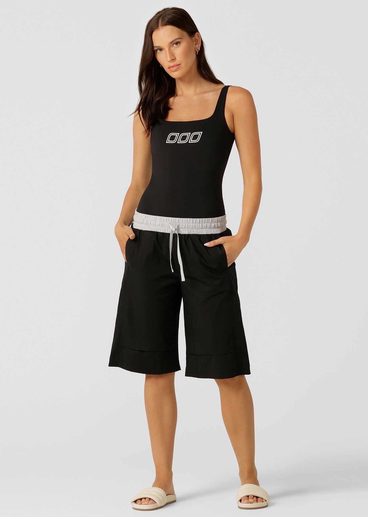 Lorna Jane Flashdance 3/4 Shorts - Black