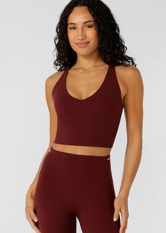 Lorna Jane Move Well Bra Tank Combo - Dark Ruby