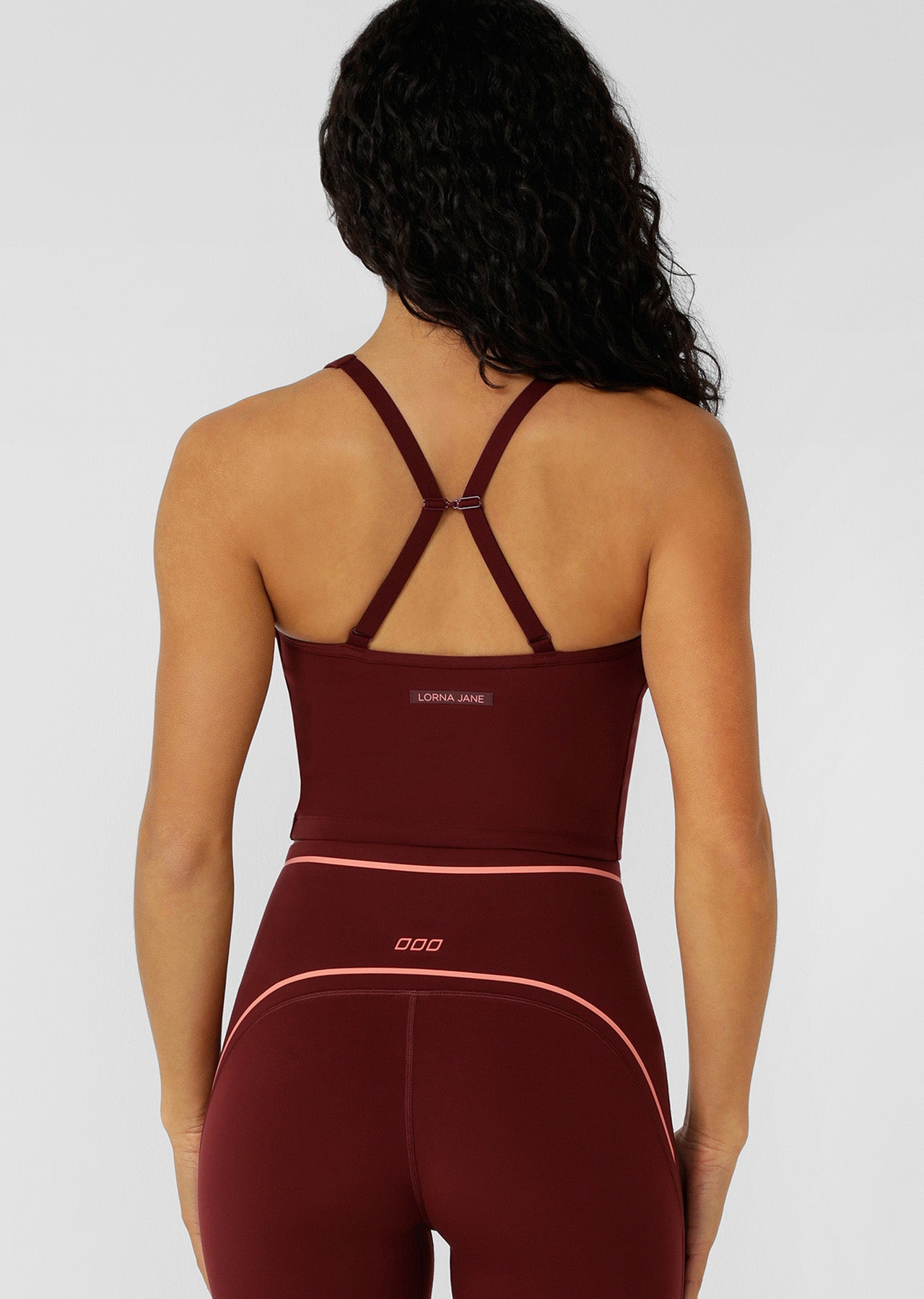 Lorna Jane Move Well Bra Tank Combo - Dark Ruby