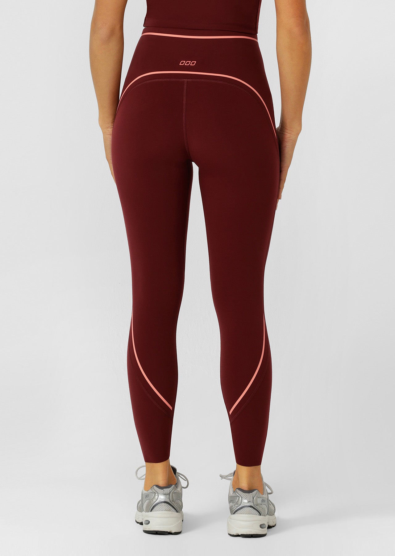 Lorna Jane Fast Pace Ankle Biter Leggings - Dark Ruby